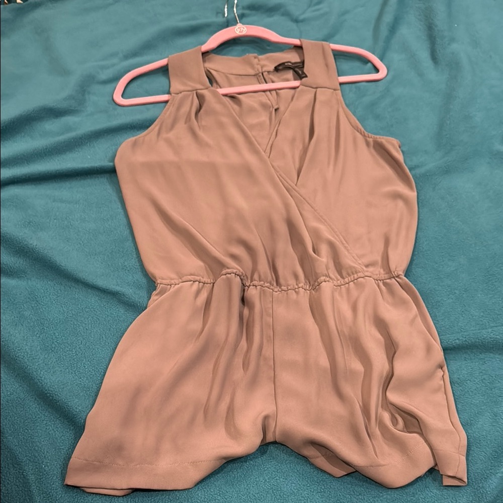 BCBGMaxAzria Taupe Thalia Romper Size XS